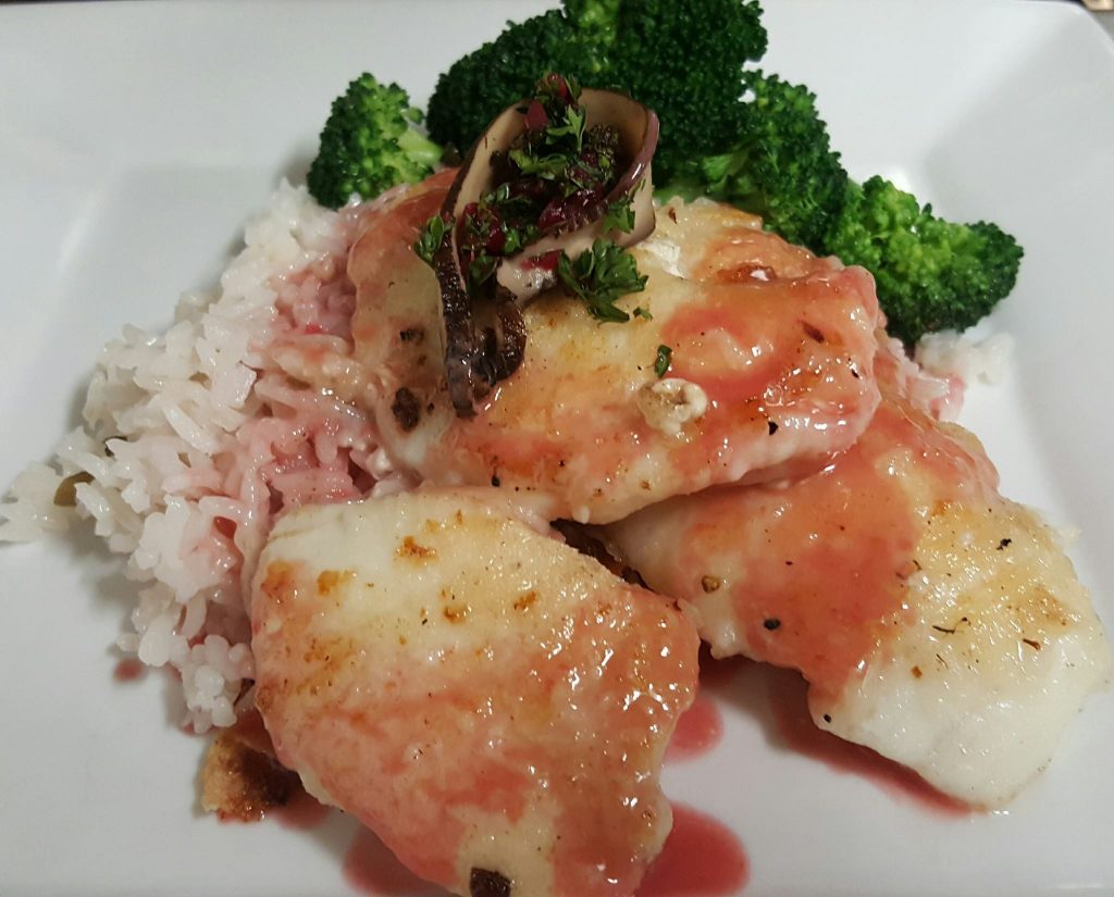 What's Cooking Halibut Cheeks with Blood Orange Sauce Nourish