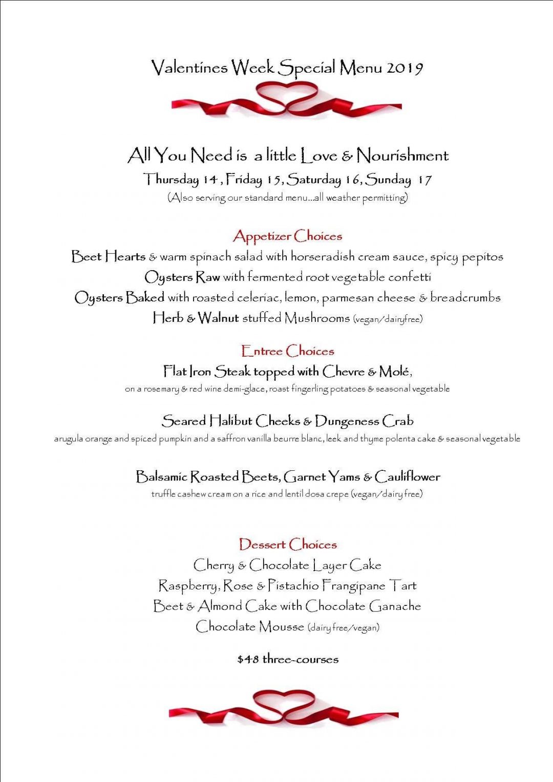 valentines-menu-2019 - Nourish Sequim