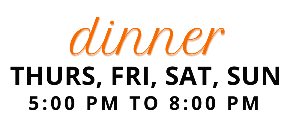 nourish hours dinner THU-SUN 5 to 8PM